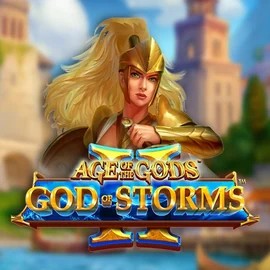 Age Of The Gods: God Of Storms 2 slot visual from Playtech available on rainbetcasinos.es
