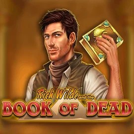 Book of Dead online game logo by Play'n GO on rainbetcasinos.es
