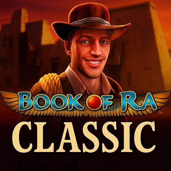Official Slots logo: Book of Ra Classic by Novomatic at Rainbet Casino