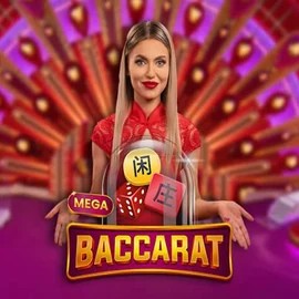 Mega Baccarat game by Pragmatic Play – logo hosted on Rainbet Casino