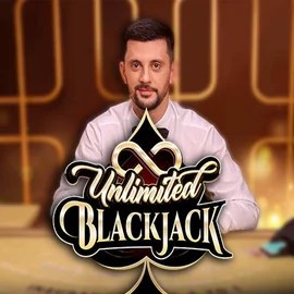 Unlimited Blackjack online game logo by Ezugi on rainbetcasinos.es